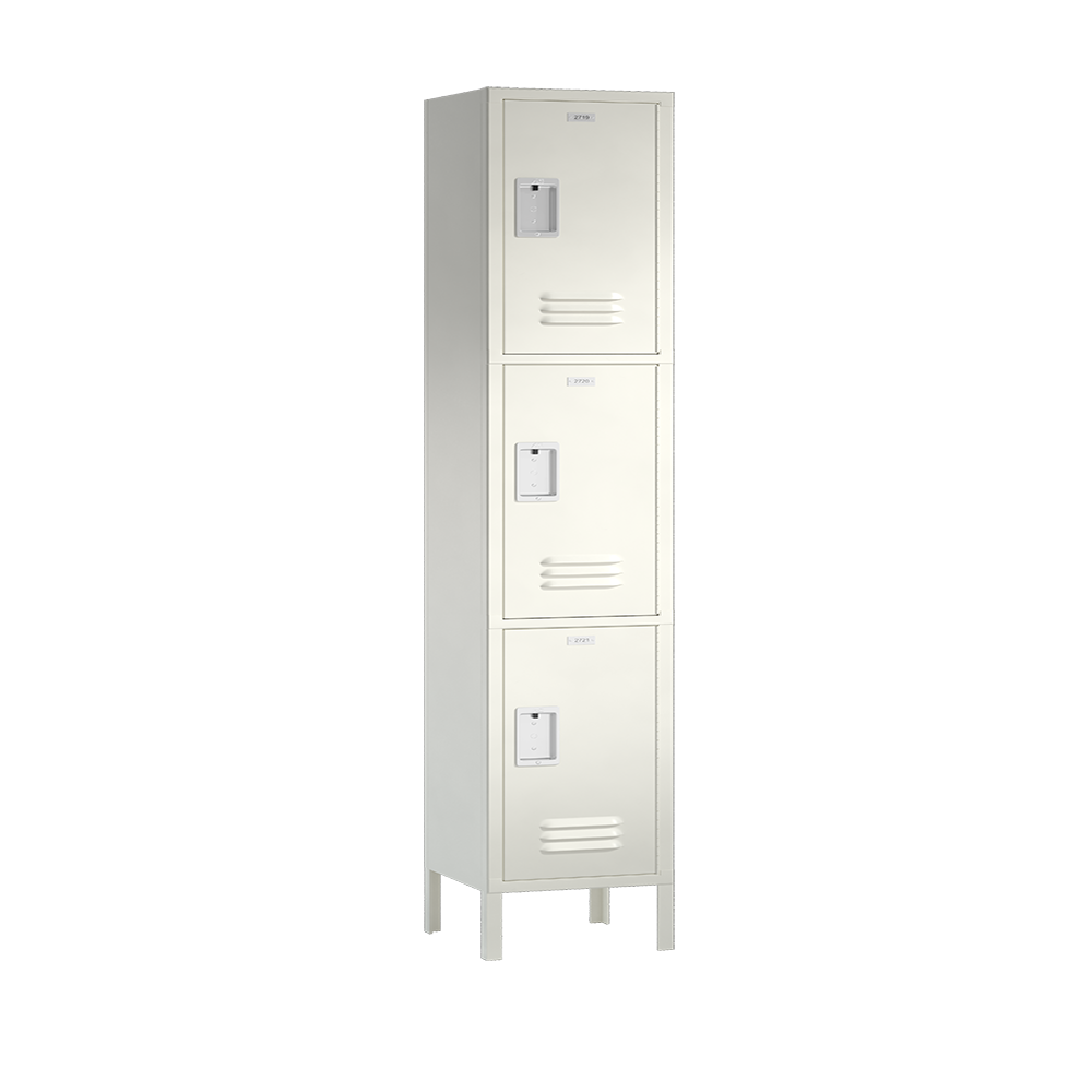 Traditional Metal Locker — 3 Tier, 1 Wide